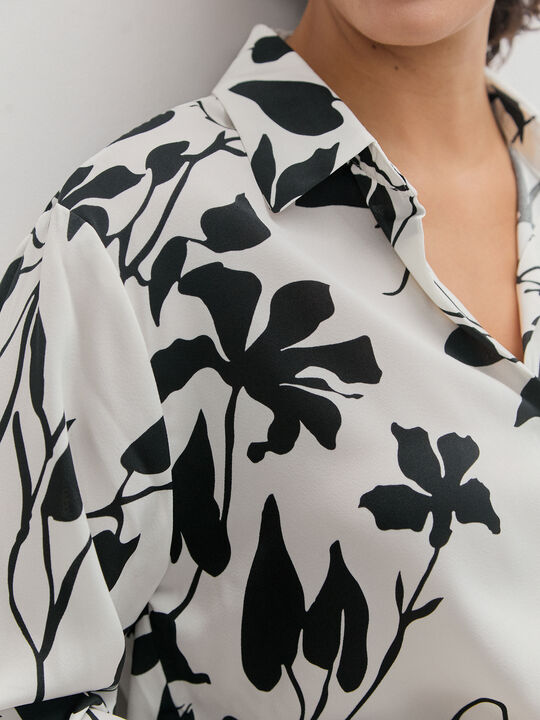 CAMISA SATINADA Blanco Hueso image number null