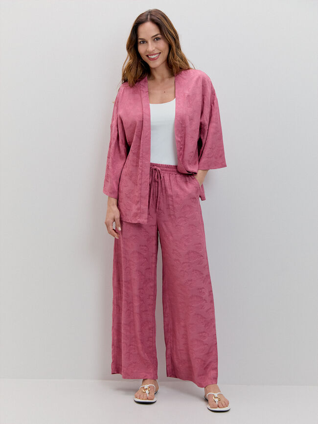 KIMONO JACQUARD SATINADO Maquillaje Oscu