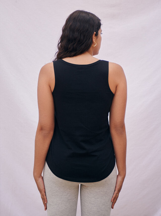 TOP LISO 100% algodón Negro