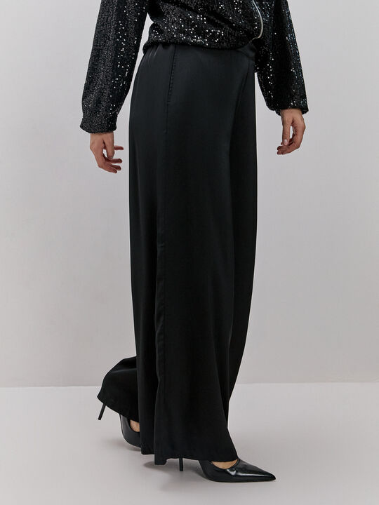 PANTALON SATEN FIESTA Negro image number null