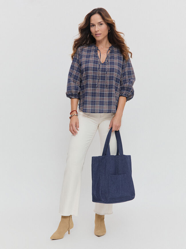 BLUSA DE CUADROS Azul
