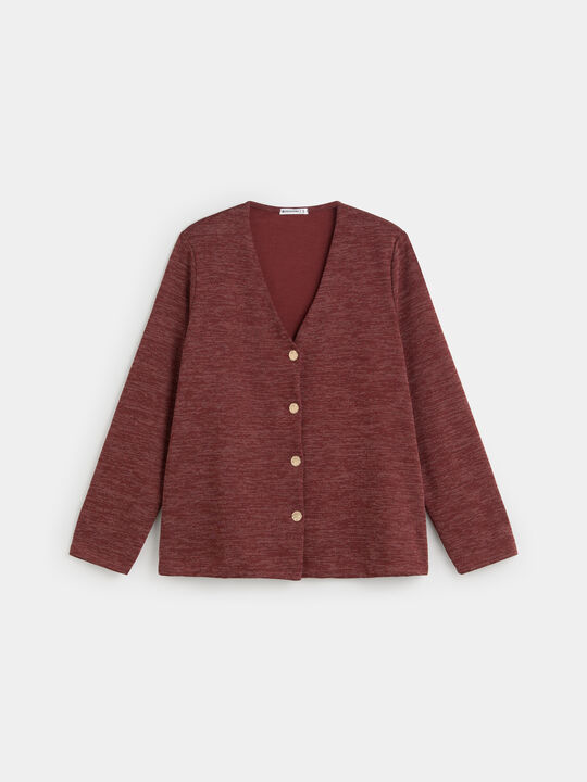 CHAQUETA PICO BOTONES Teja image number null