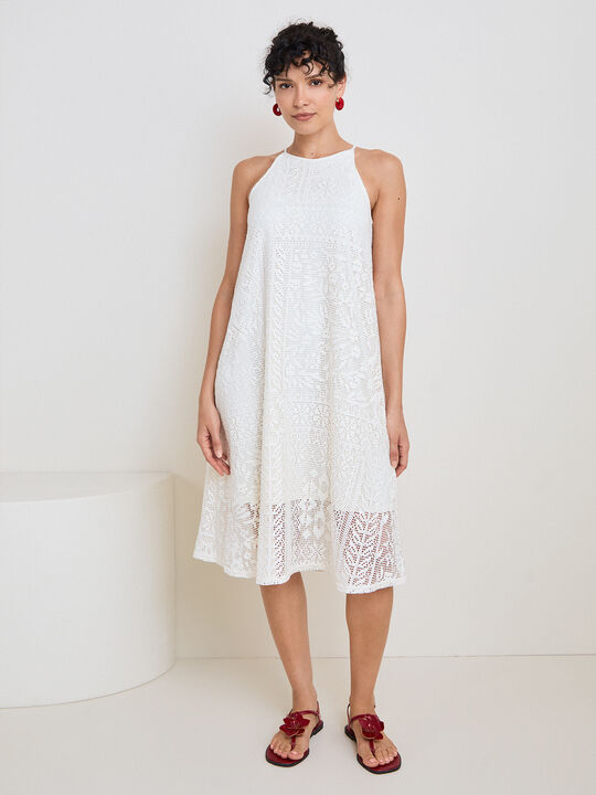 VESTIDO CROCHET Blanco Optico image number null