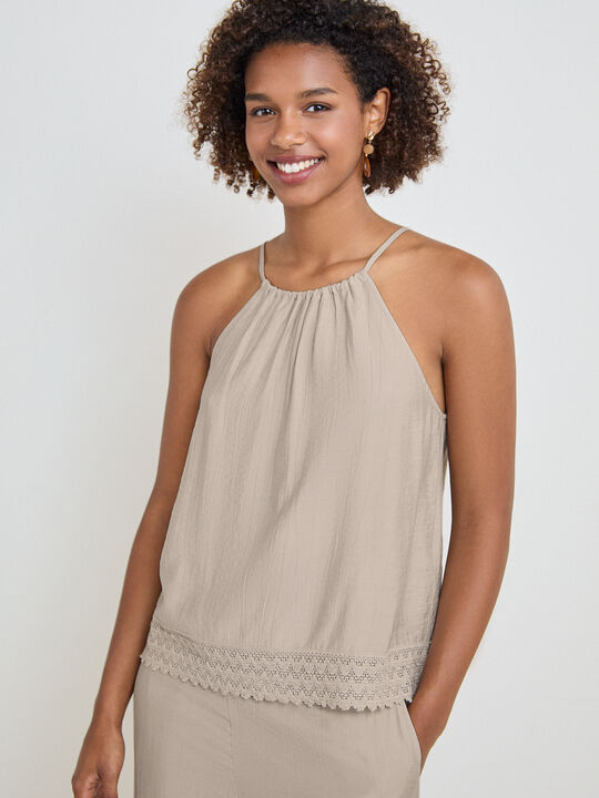 TOP  HALTER FORNITURA Piedra image number null