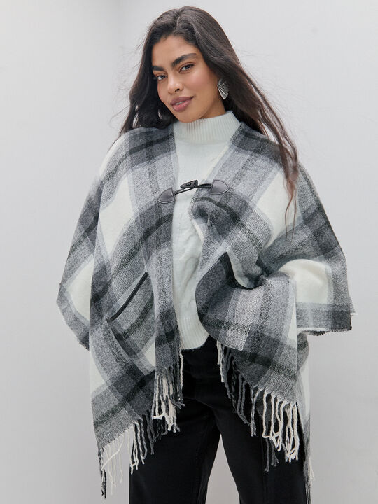 PONCHO CUADROS GRANDES Crudo image number null