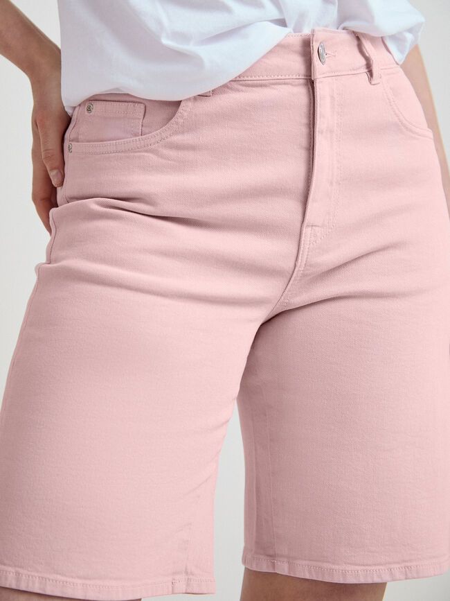 BERMUDA VAQUERA ANCHA Rosa Claro