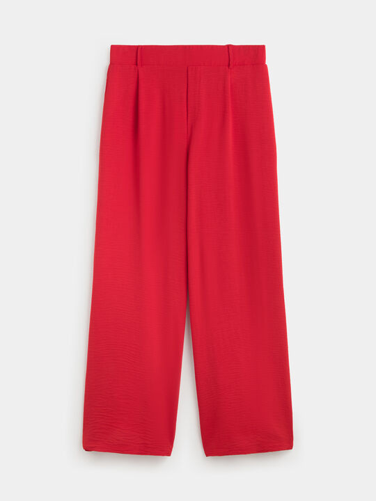 PANTALON ANCHO FLUIDO Rojo image number null