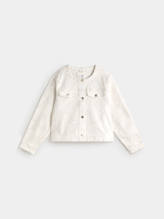 CHAQUERTA BORDADA Blanco Hueso image number null