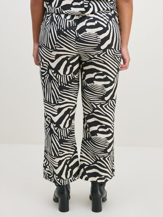 PANTAL&Oacute;N ANCHO ESTAMPADO Negro image number null