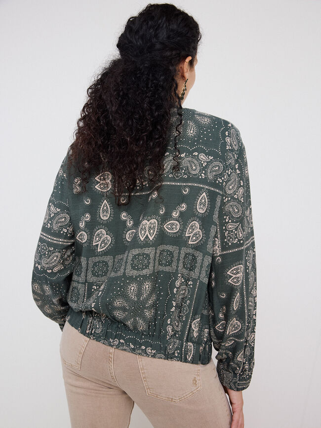 BOMBER ESTAMPADO ANIMAL Crudo