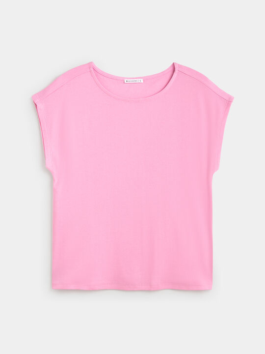 CAMISETA HOMBRO CAIDO rosa sugar image number null