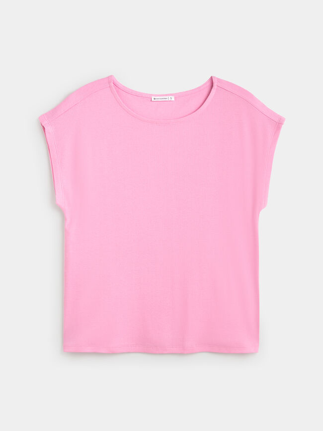 CAMISETA HOMBRO CAIDO rosa sugar