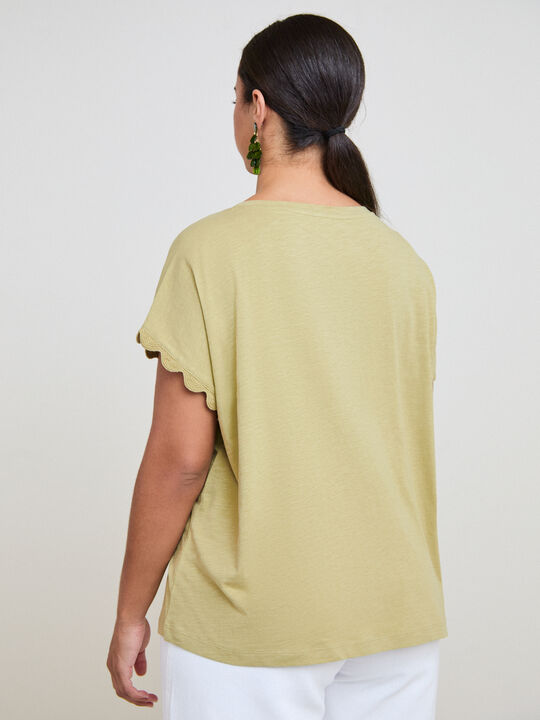 CAMISETA ONDULINA Verde salvia image number null