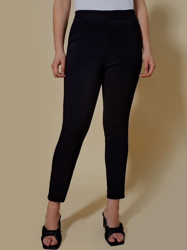 Pantalón cintura elástica Negro