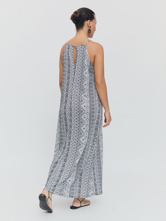 VESTIDO ESTAMPADO Negro