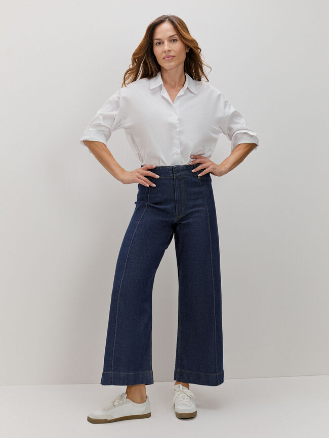 WIDE LEG COSTURAS Rinse Wash