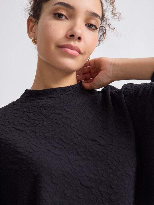 SUDADERA TEXTURA Negro image number null