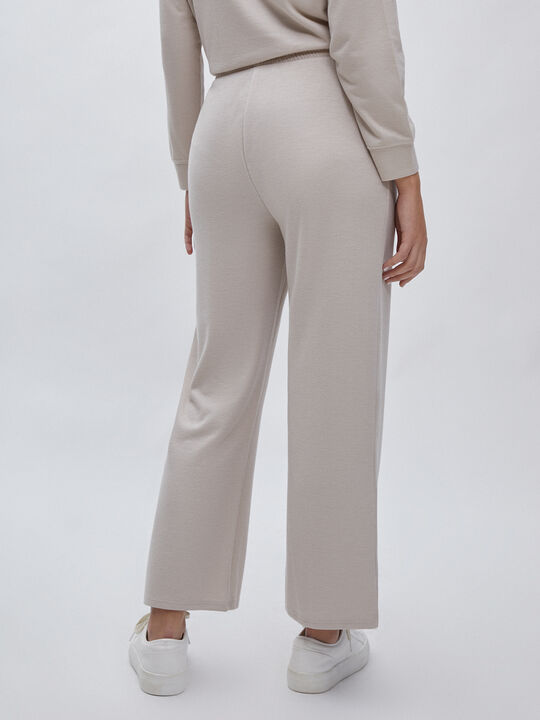 PANTALÓN JOGGER ANCHO Beige image number null