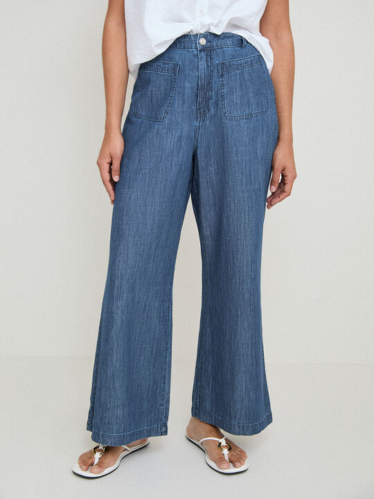 PANTALON CULOTTE Mid blue image number null