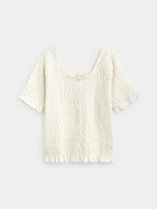 CAMISETA GOMA CANILLA Blanco Hueso image number null
