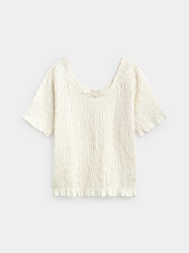 CAMISETA GOMA CANILLA Blanco Hueso