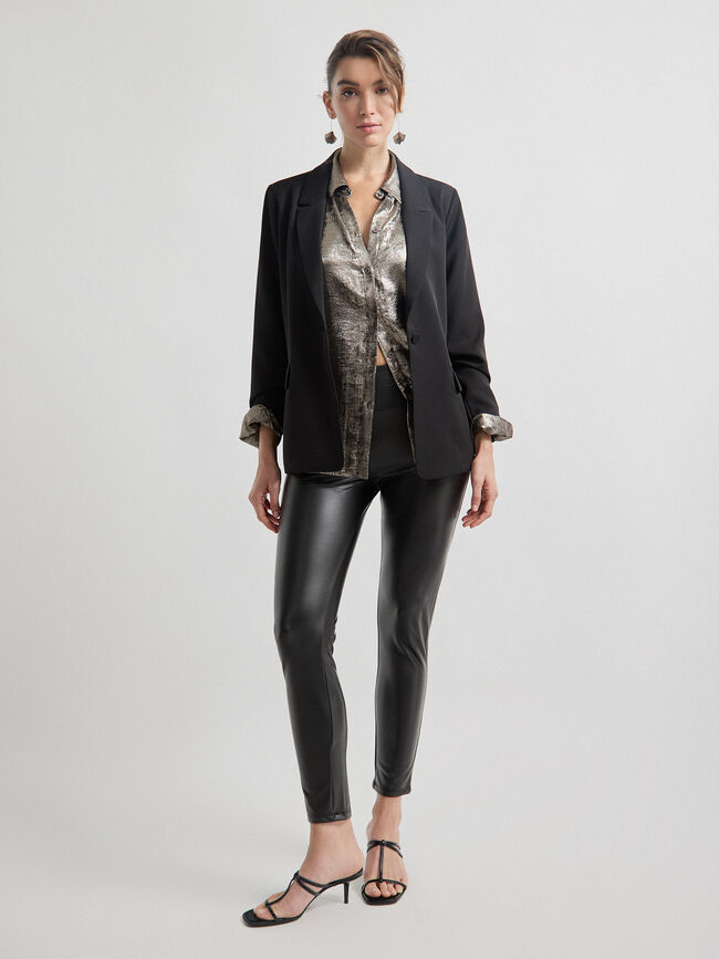 LEGGUING EFECTO PIEL Negro