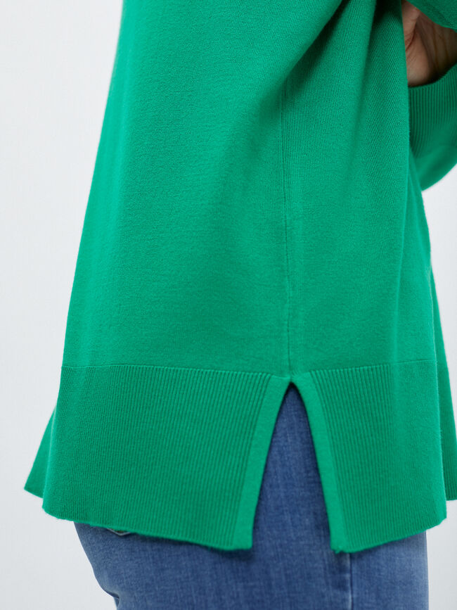 JERSEY CUELLO PICO VERDE OPALO