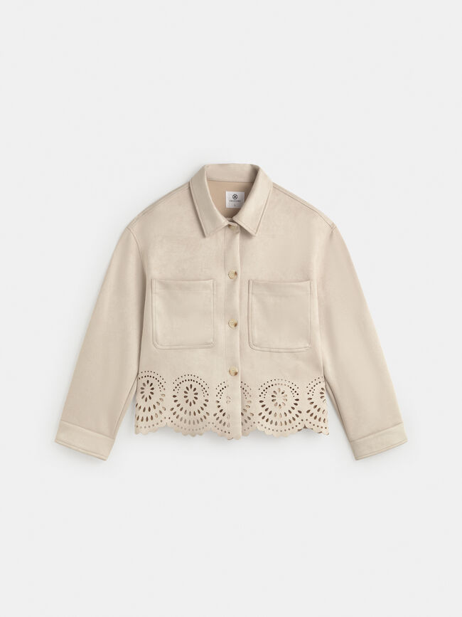 CHAQUETA ANTELINA TROQUELADA Hielo