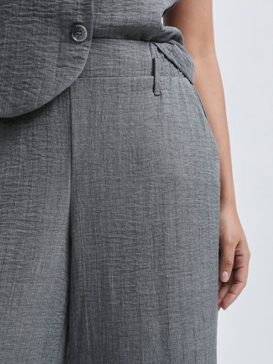 pantalon vestir gris melange image number null