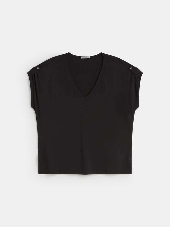 CAMISETA ESCOTE PICO Negro