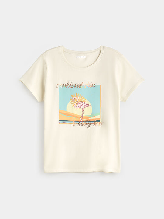 CAMISETA FLAMENCO ATARDECER Crudo image number null