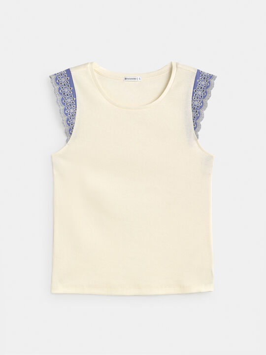TOP BORDADO Blanco Optico image number null