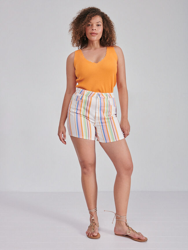 SHORT RAYAS COLORES Estampado 1