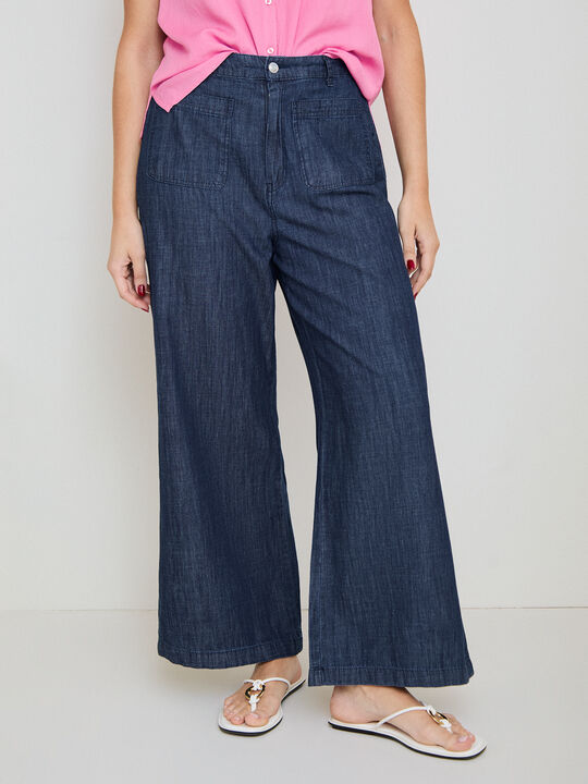 PANTALON CULOTTE Dark blue image number null