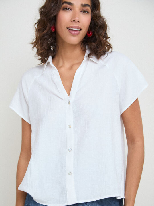 CAMISA MANGA CORTA Blanco Optico image number null