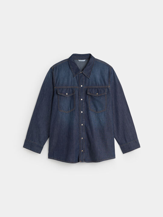 CAMISA VAQUERA RECTA Dark blue image number null