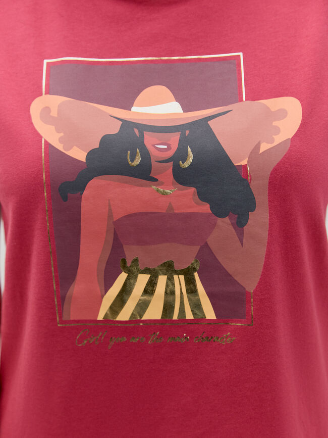 CAMISETA MUCHACHA PAMELA Rojo Cabaret
