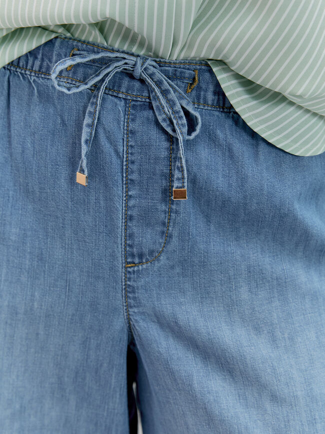 PANTALON VAQUERO SUAVE Mid blue