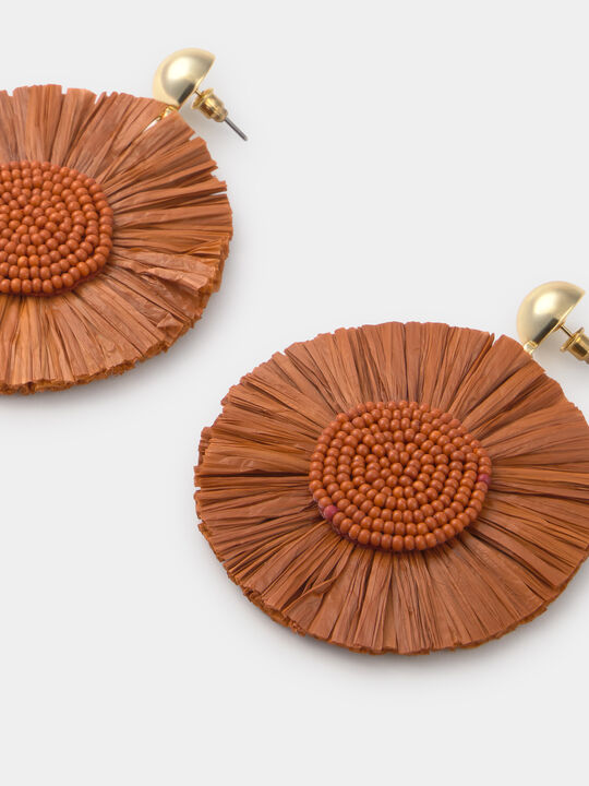 PENDIENTES FLOR NATURAL Teja image number null