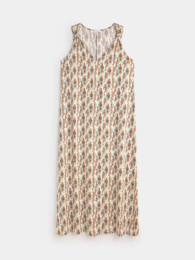 VESTIDO DETALLE BOLITAS Turquesa
