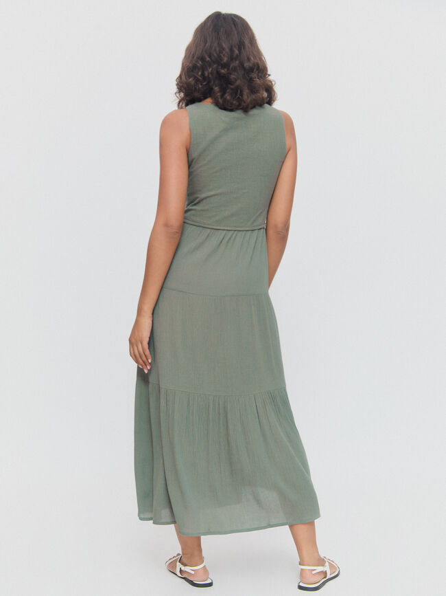 vestido chaleco Verde Te
