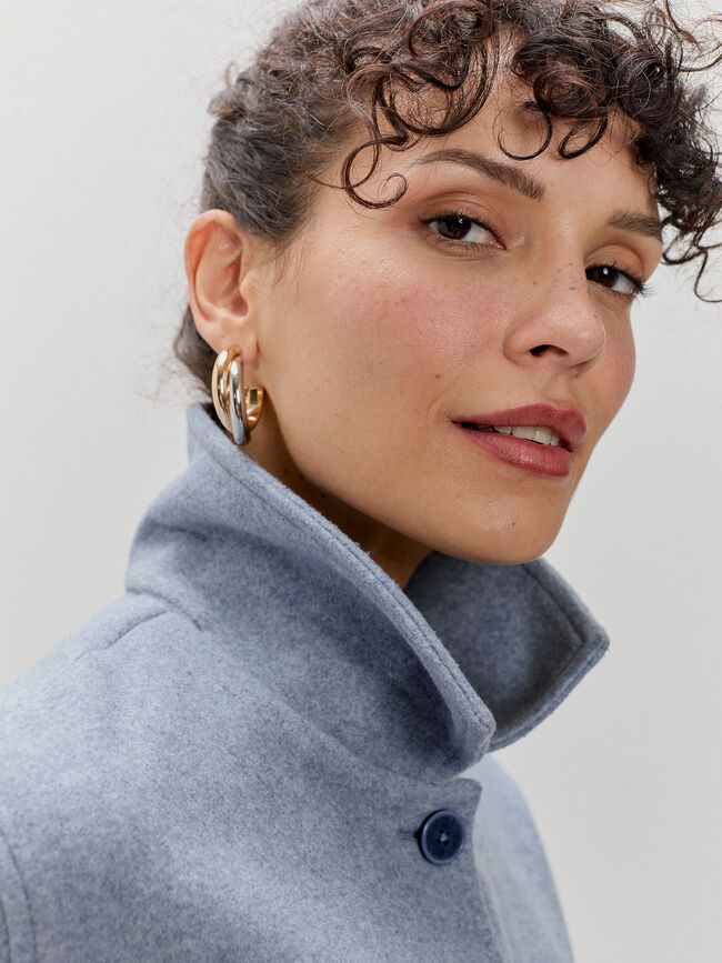 CHAQUETA CORTA PAÑO Azul Bebe