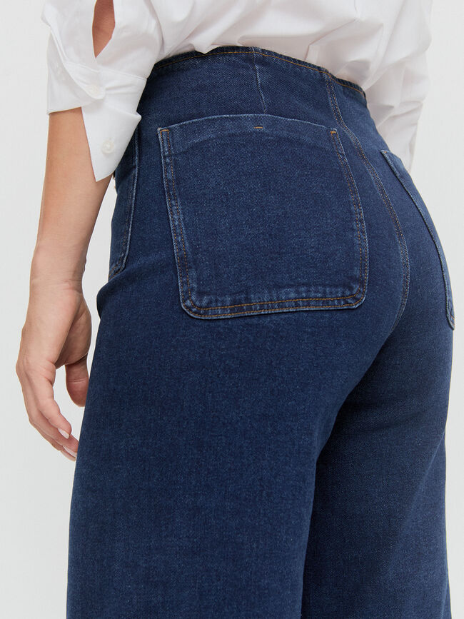 PANTALÓN BOLSILLO BOTÓN Dark blue