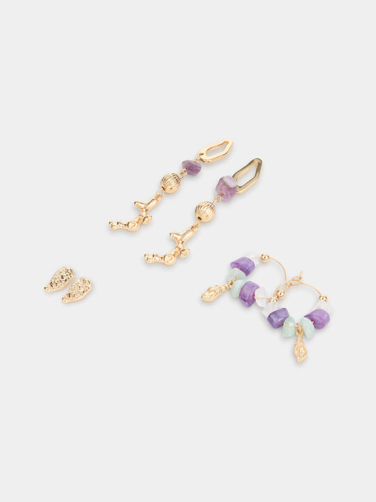 PACK PENDIENTES CORALES Oro image number null