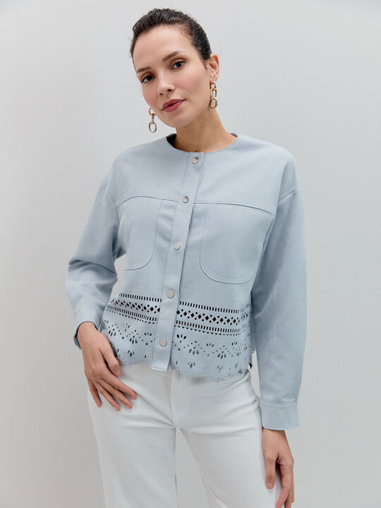 CAZADORA TROQUELADA ANTELINA Azul Bebe image number null