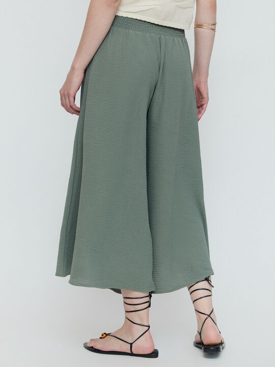 PANTALON ANCHO FLUIDO Verde Te image number null