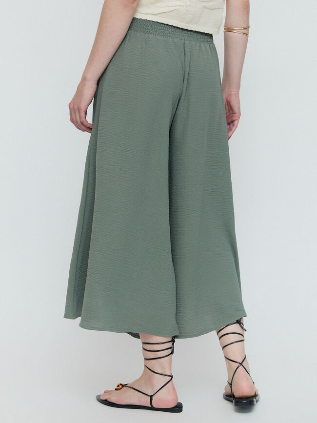PANTALON ANCHO FLUIDO Verde Te