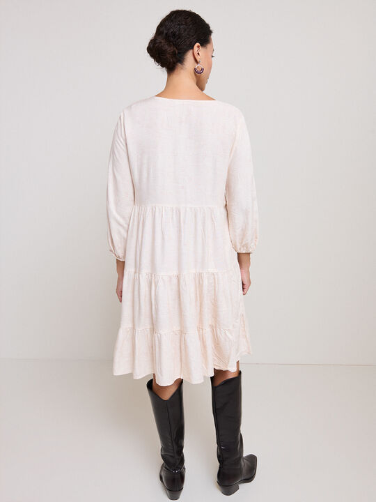 VESTIDO  CORTO PECHERA Crudo image number null