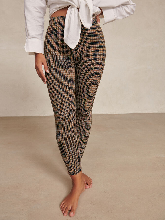 Legging punto cuadros Estampado 1