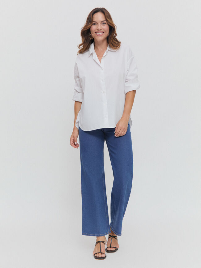 CAMISA OVERSIZE BASICA Blanco Optico